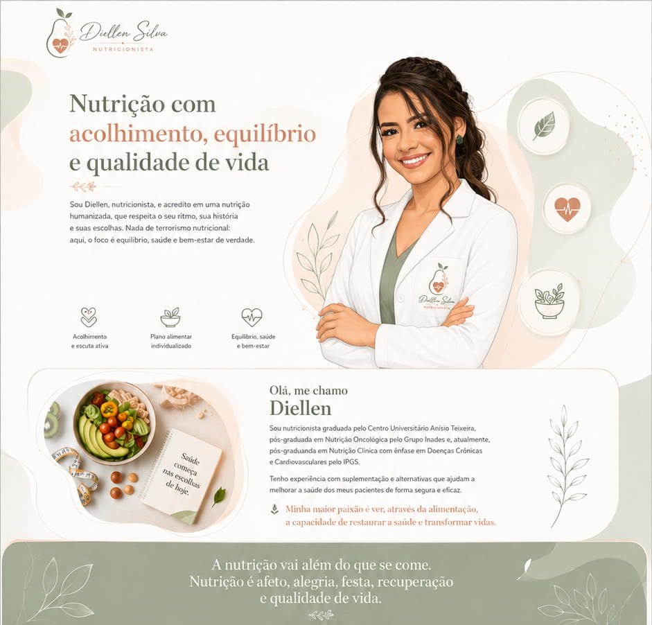 Diellen Silva Nutricionista - Nutrição com acolhimento, equilíbrio e qualidade de vida